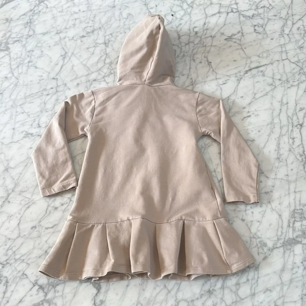 Mayoral Kids Beige Embroidered Kissy Girl Dress Sz 5T